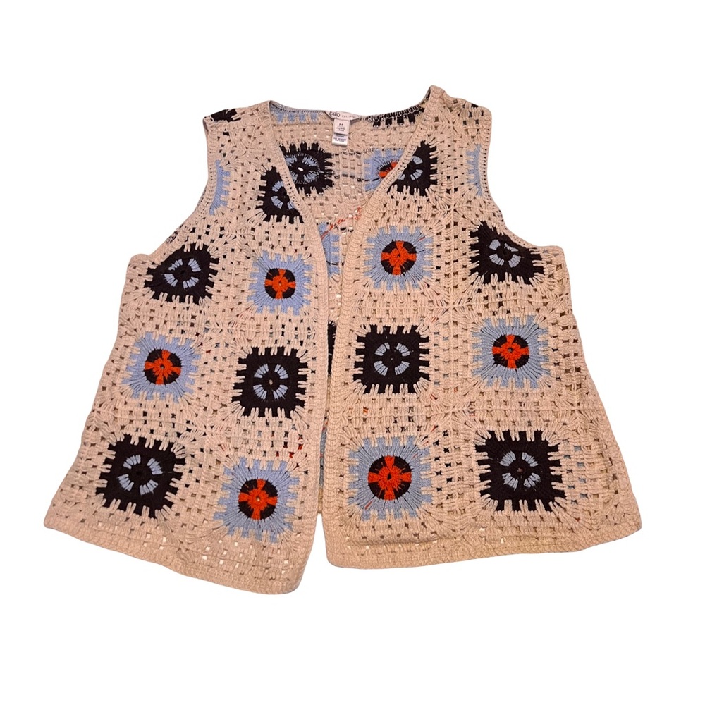 Crochet Granny Square Vest